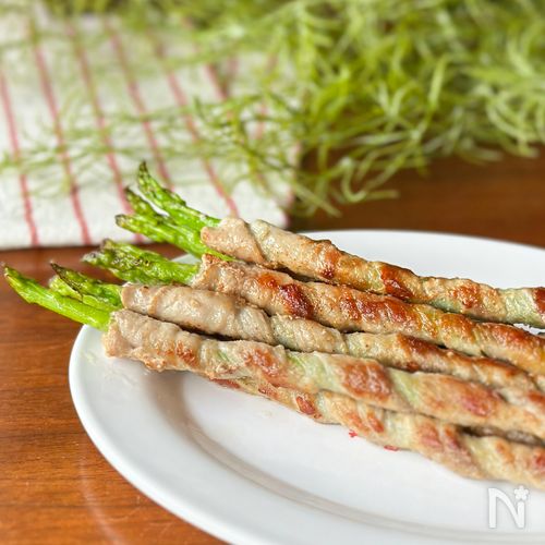 10分でごちそう「アスパラの肉巻き」