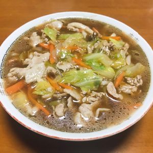 Nao★彡の作ってみた!投稿(残り野菜で♪【五目あんかけラーメン】市販のラーメンをアレンジ)