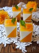 斜めゼリー〜オレンジ&ミルク