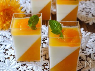 斜めゼリー オレンジ ミルク By きゃらきゃら レシピサイト Nadia ナディア プロの料理家のおいしいレシピ