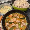 ぽむぽむぷりん🐶🍮の作ってみた!投稿(コク旨!【鶏もも肉と小松菜のごま味噌炒め】)
