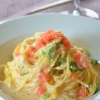 下味が決め手！春キャベツのたらこカルボナーラ