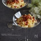 カリカリベーコンのクリームパスタサラダ（ファルファーレ）
