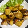 ゆっこの作ってみた!投稿(鶏肉と新じゃがののり塩バター炒め)