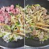 ひき肉ときのこのワンパンスパゲッティの工程3