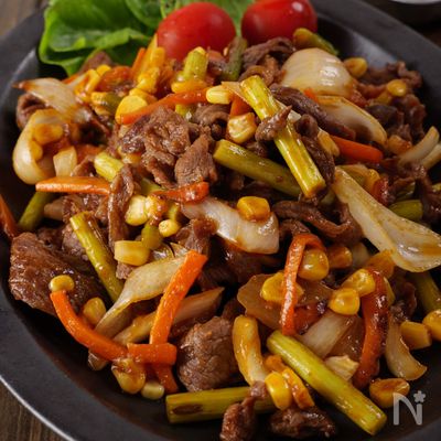 【ごま油香る】牛肉と彩り野菜の韓国風うま辛炒め #ご飯が進む