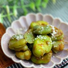 おつまみにも♪そら豆のカレーチーズ焼き