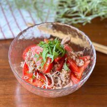 お箸が止まらない「トマト豚のあえそうめん」