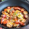 【ワンパン】夏野菜とウインナーのはちみつケチャップチーズ焼き