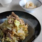 茹でキャベツと豚のオイスタージンジャー和え