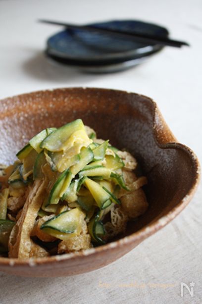 かぼっコリーとお揚げのさっぱり和え