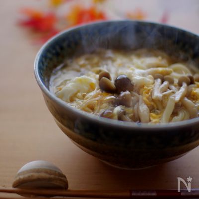 簡単!あっさり和風きのこあんかけうどん☆