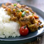 大豆と挽肉のドライカレー☆