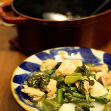 かぶと鶏もも肉のストウブ蒸し煮