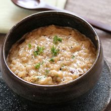 玄米ご飯で☆ポルチーニの玄米クリームリゾット