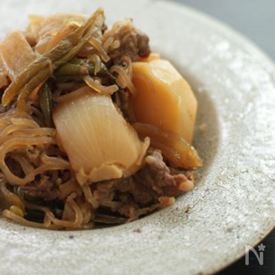 簡単すき焼き風肉じゃが