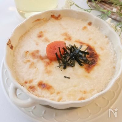 <明太もちグラタン>余ったお餅と!材料2つのホワイトソース