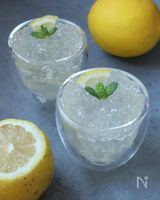 炭酸水で作る♪シュワシュワレモンゼリー