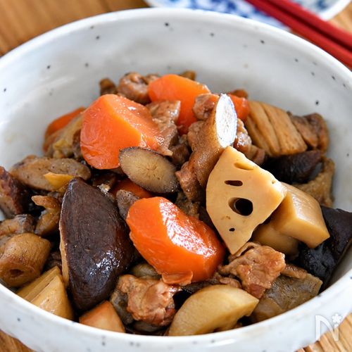 鶏もも肉と根菜のほっこり煮物【作り置き】