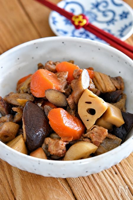 鶏もも肉と根菜のほっこり煮物【作り置き】