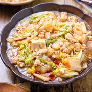 【鶏ひき肉と白菜の和風麻婆豆腐】冬に食べたいとろ〜りおかず♩