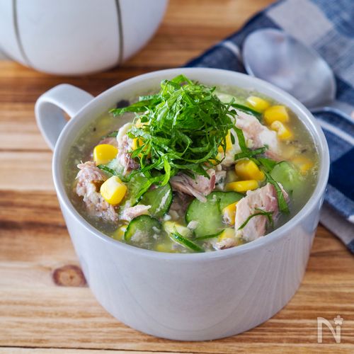 【コーン入りサバ缶冷や汁】旨みがギュッと詰まった簡単レシピ