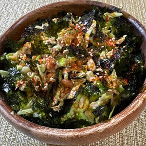 楽ラク手抜キッチン🐶🐾の作ってみた!投稿(【キャベツと納豆の和風サラダ】切って和えるだけ！)