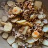 きく芋と豚肉のポンマヨ炒めの工程3