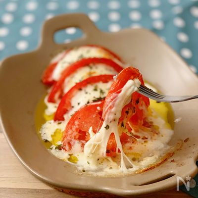 リコピンの吸収率UPでアンチエイジング♡焼きカプレーゼ