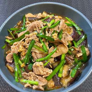 楽ラク手抜キッチン🐶🐾の作ってみた!投稿(茄子とニラと豚こまの《スタミナ♡味噌煮》)
