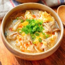 コクうま！豚バラときのこのふわふわ卵スープ