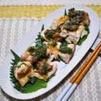 さっぱりと「鶏もも肉のソテー梅ポン酢ソースかけ」