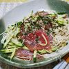 マグロときゅうりの素麺和えの工程5