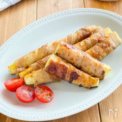 子どももパクパク♪ ズッキーニの豚バラカレー巻き