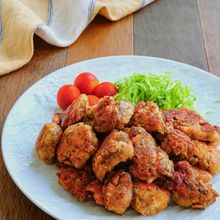 揚げずにお手軽！青のりおかかソース唐揚げ