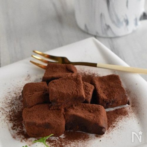 生クリーム不要!【お口の中でとろける米粉の生チョコ風】