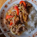 牛肉のオイスター炒めのっけご飯
