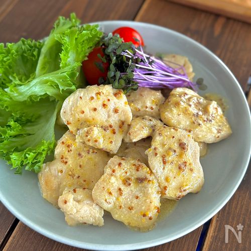 鶏むね肉でマスタードマヨチキン