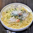 生パスタで作る「海老とタラの濃厚クリームパスタ」