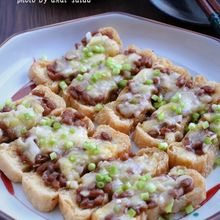 サクサク食感☆栃尾の油揚げ納豆チーズ焼き
