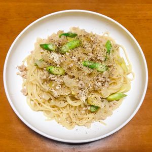Nao★彡の作ってみた!投稿(【鶏ひき肉とアスパラガスの和風パスタ】食べやすい和風味♪)