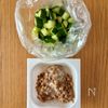 【きゅうりとキムチと納豆のおつまみ】簡単でめっちゃ美味しい♪の下準備