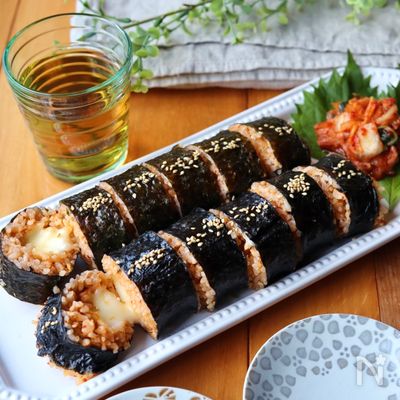 とろとろチーズがたまらない＊ツナキムキンパ（韓国風海苔巻き）