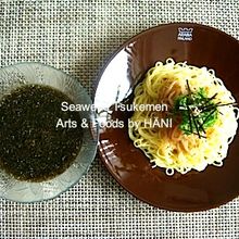 余った刻み海苔で【岩のり風つけ麺】ピリ辛もやし添え