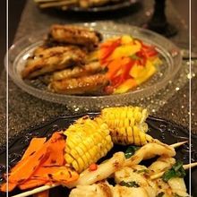 白身魚のグリル チリバジルバターソース