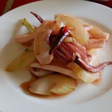 いかとセロリの塩炒め