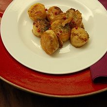 ホタテのサフラン風味ソテー