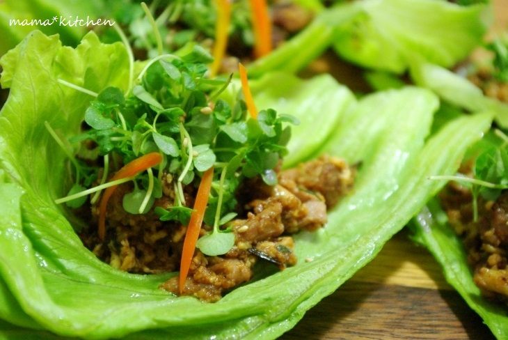 味噌レタスさん専用 肉味噌豆腐と青じその新芽のレタス包み | レシピサイトNadia