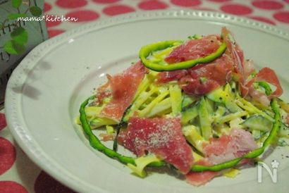 かぼッコリーと生ハムのヨーグルトサラダ