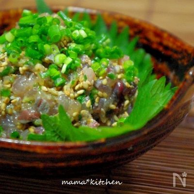 おうち居酒屋メニュー!鯵のなめろう